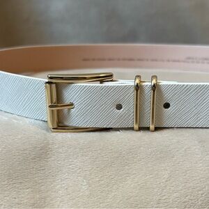 *2 for $10* H&M White Belt with Gold Buckle